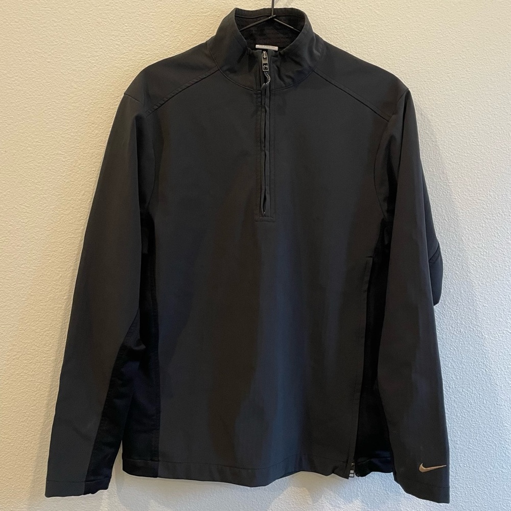 EUC Nike Golf Sphere Pro Quarter Zip Shell Fleece Lined Pullover Jacket